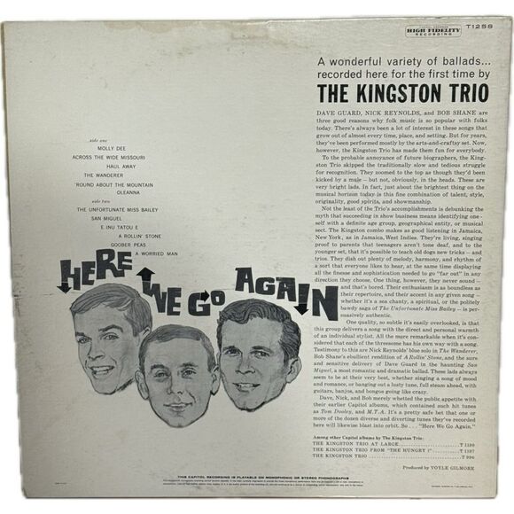 The Kingston Trio Vinyl Record - Picture 2 of 2